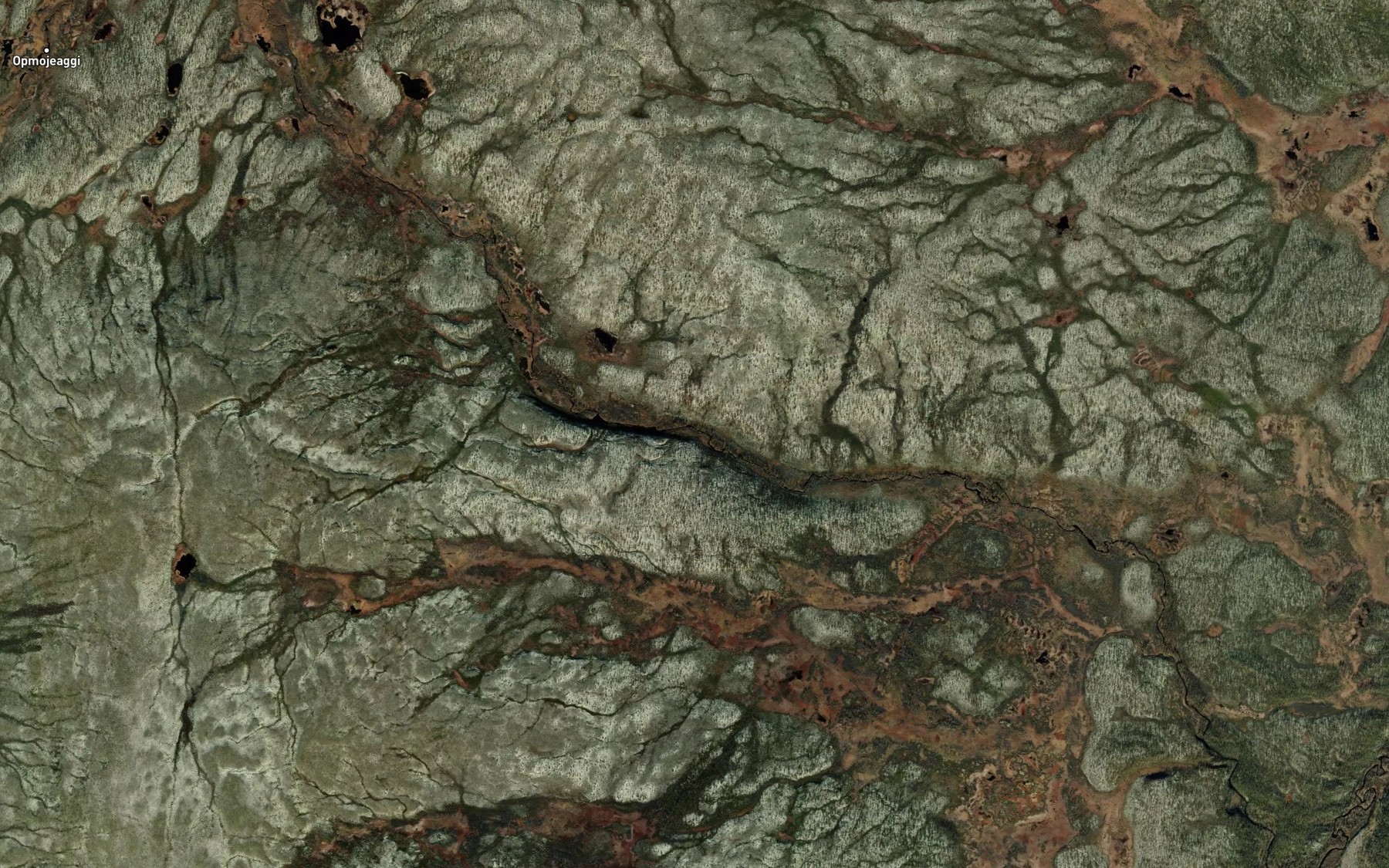 Satellite map of the Sieiddejohka