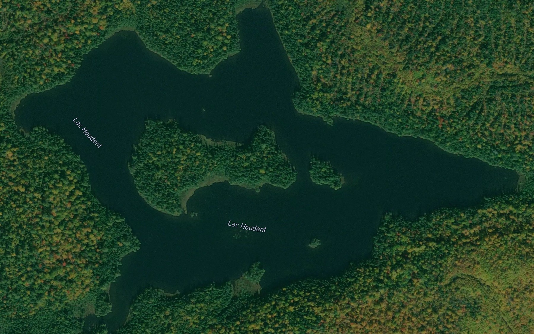 Satellite map of the Lac Houdent