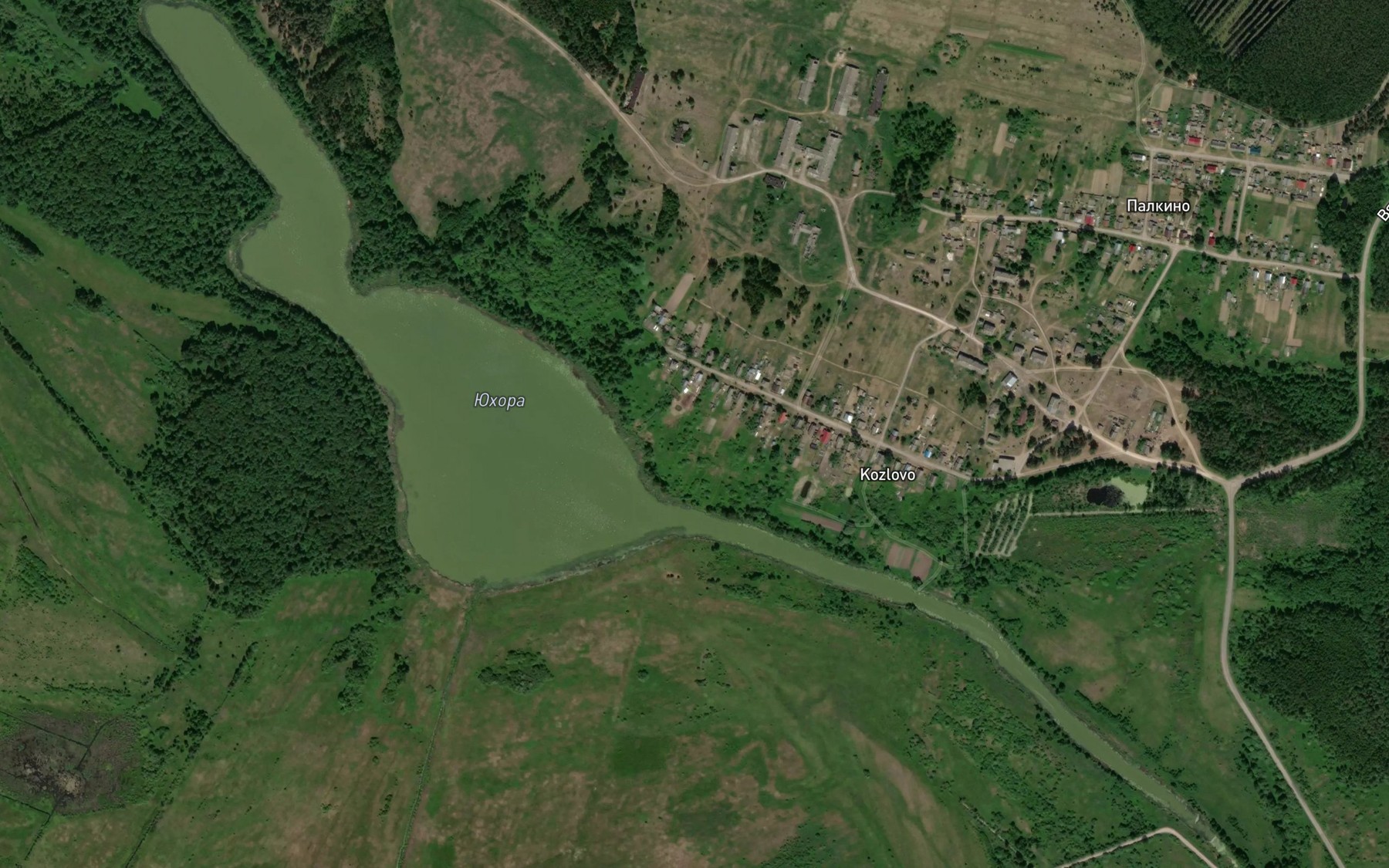 Satellite map of the Ozero Yukhora