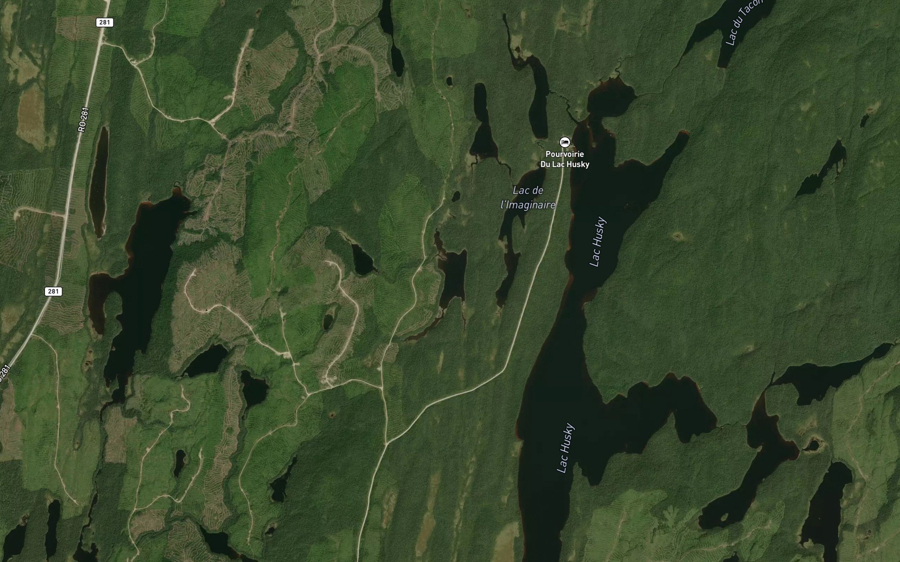 Satellite map of the Lac de la Lampe a l'Huile