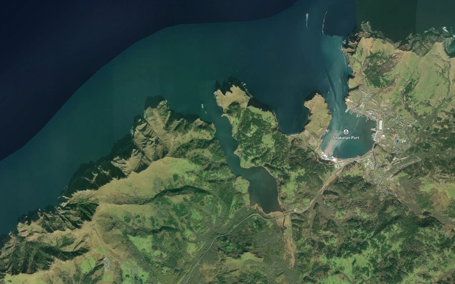 Satellite map of the Bukhta Otradnaya