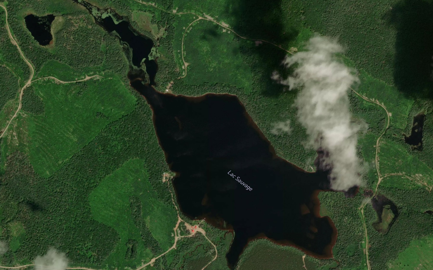 Satellite map of the Lac Sauvage