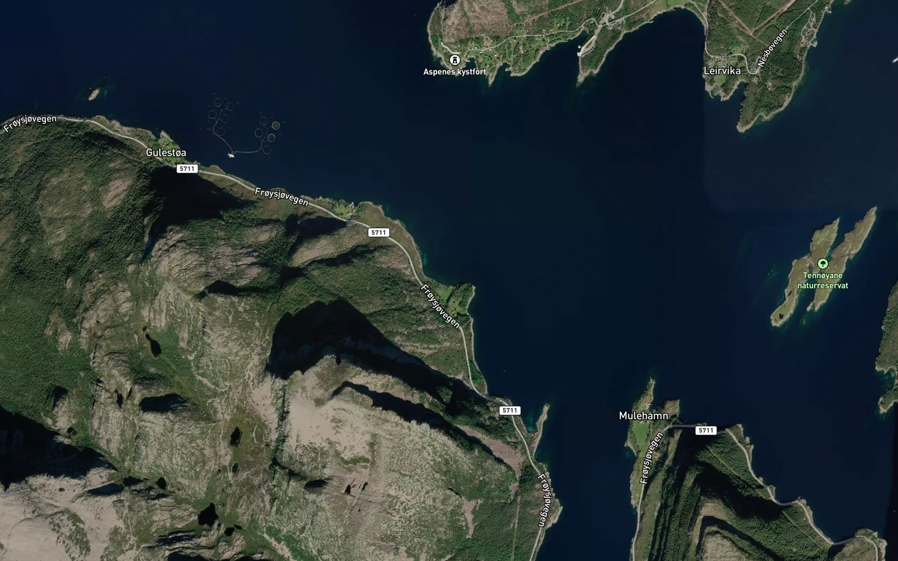 Satellite map of the Pervika