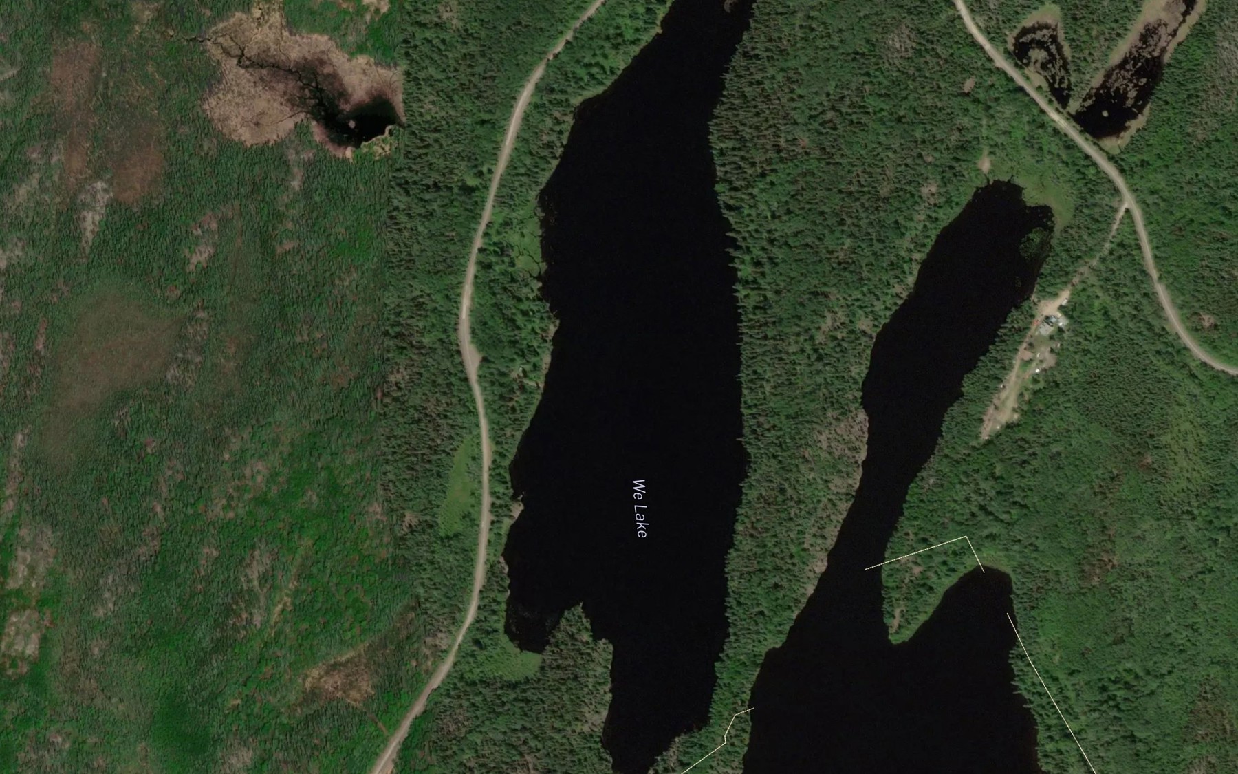 Satellite map of the We Lake