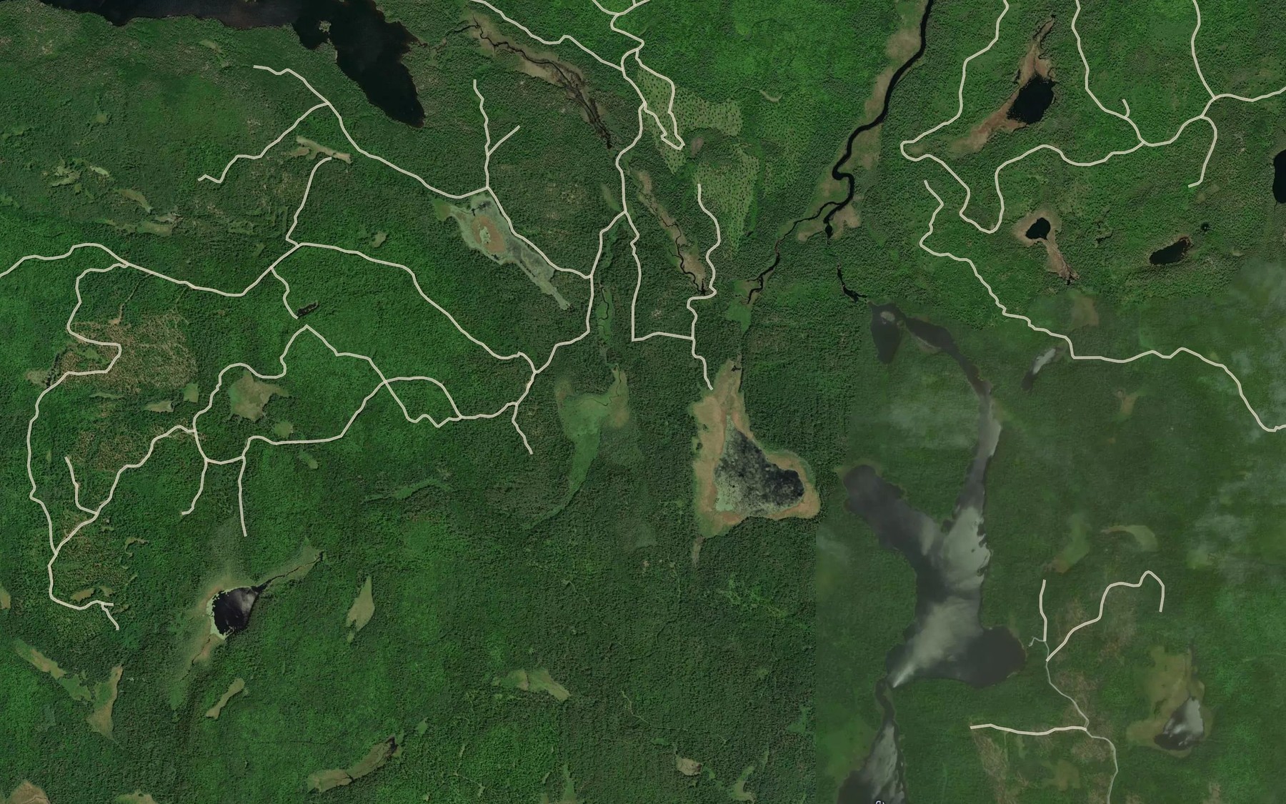 Satellite map of the Waterloo Creek