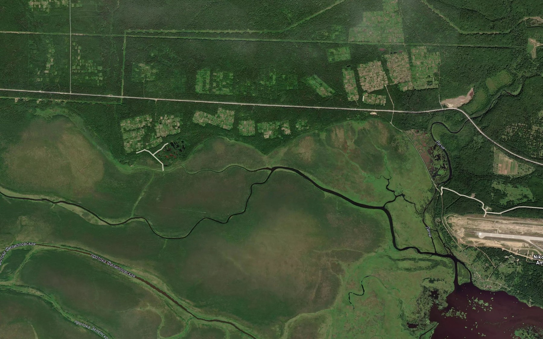 Satellite map of the Klyuch Bombosov