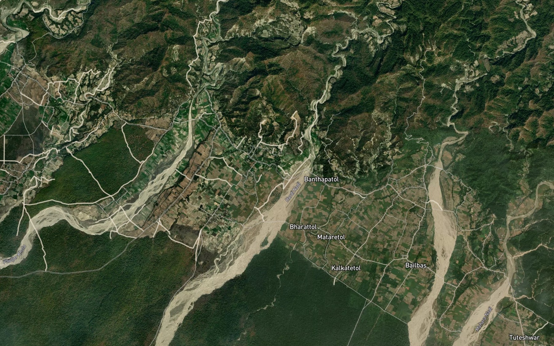 Satellite map of the Guhe Kholsi