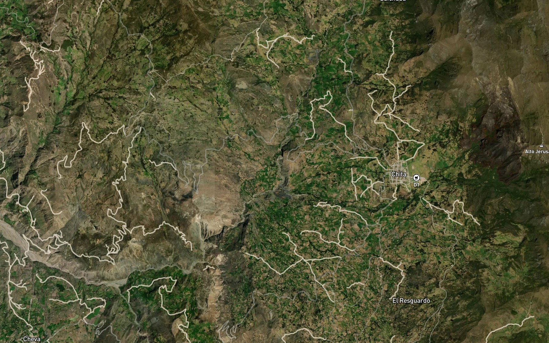 Satellite map of the Rio Penablanca