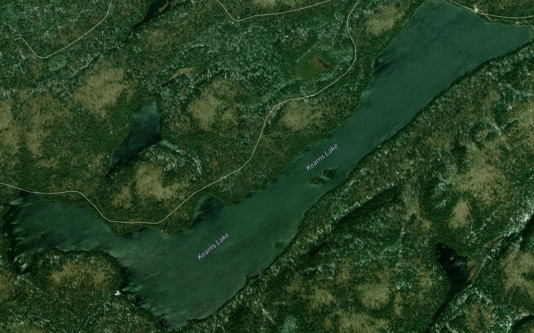 Satellite map of the Kearns Lake