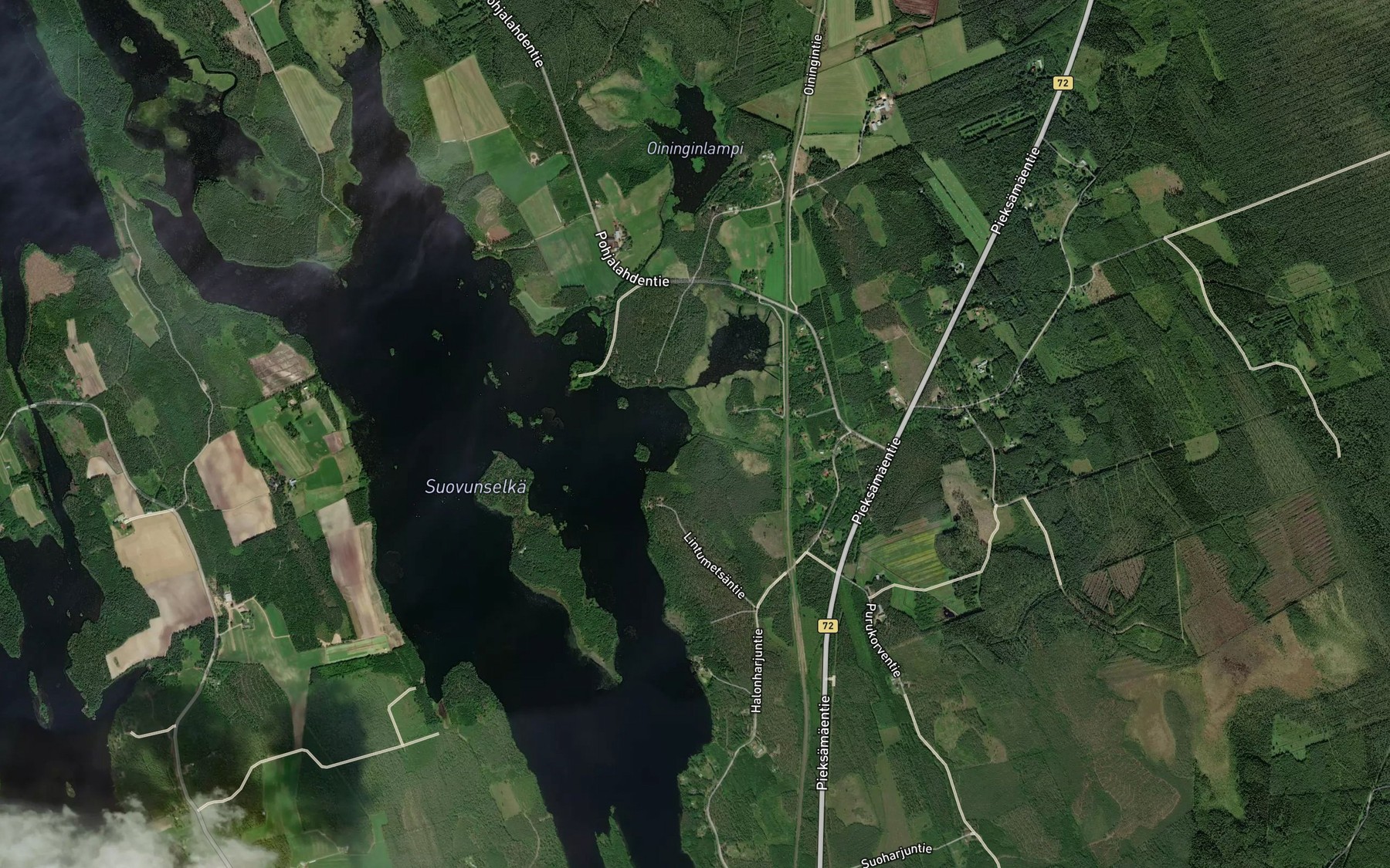 Satellite map of the Pollanoja