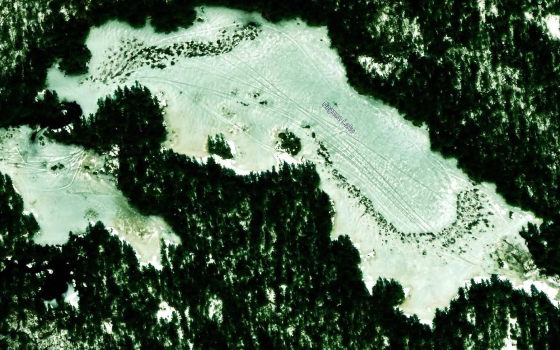 Satellite map of the Gagnon Lake
