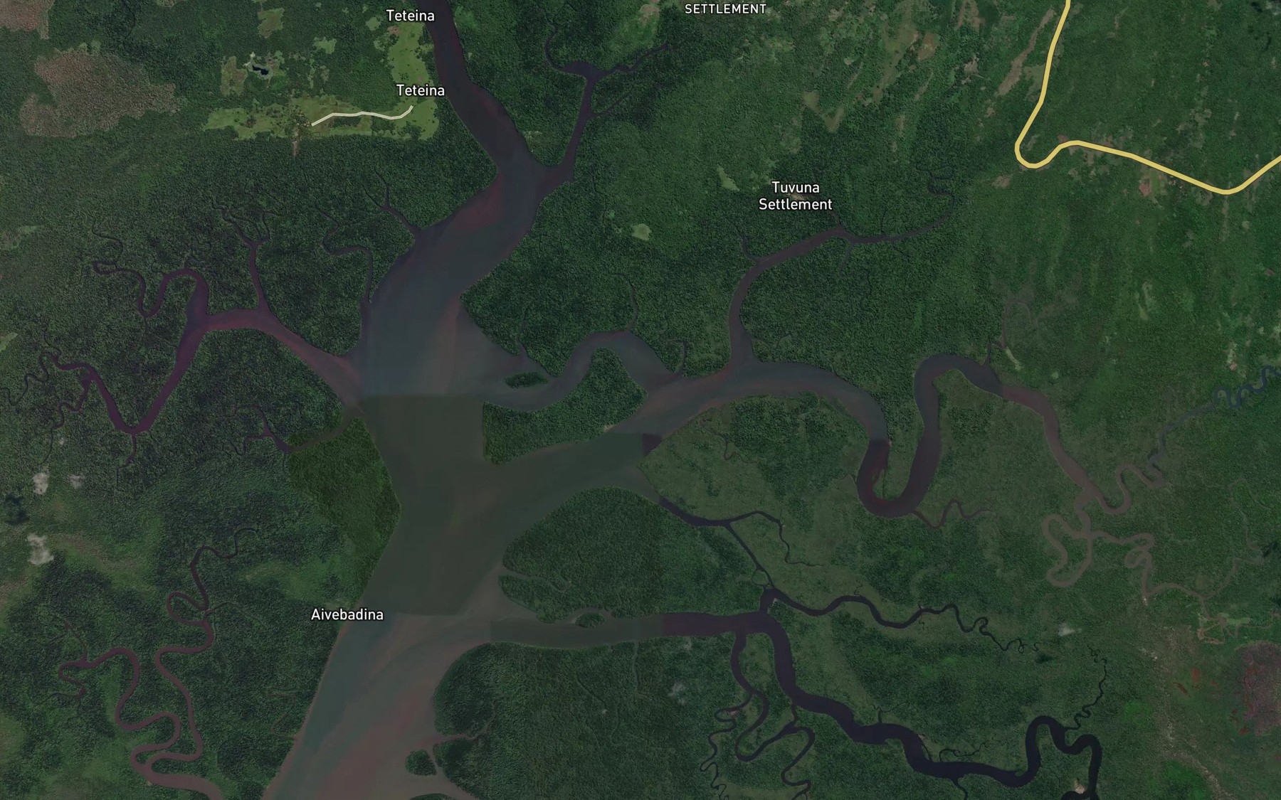 Satellite map of the Ebuia Creek