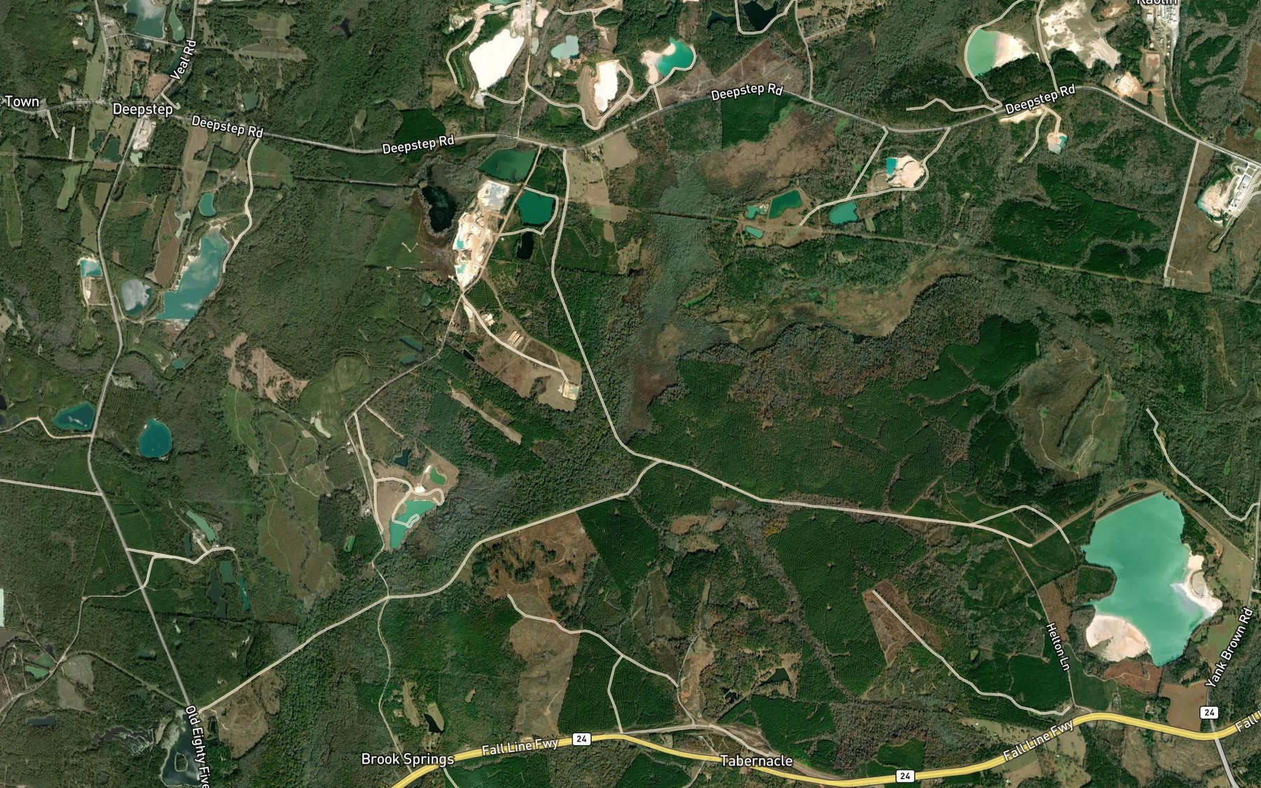 Satellite map of the Limestone Creek