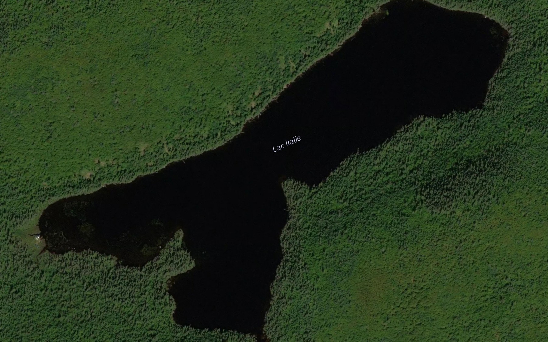 Satellite map of the Lac Italie