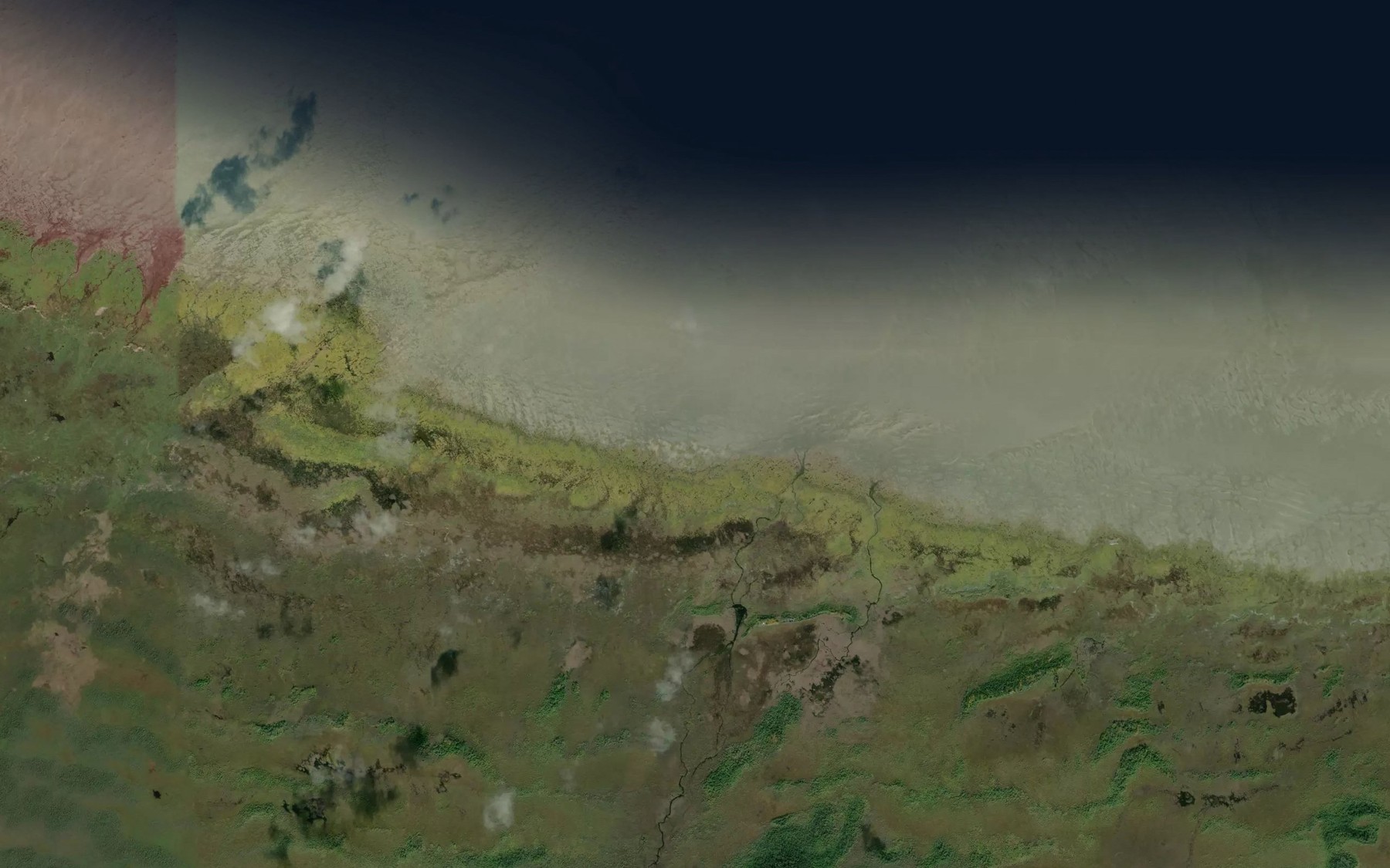 Satellite map of the Buoy Bluff Creek