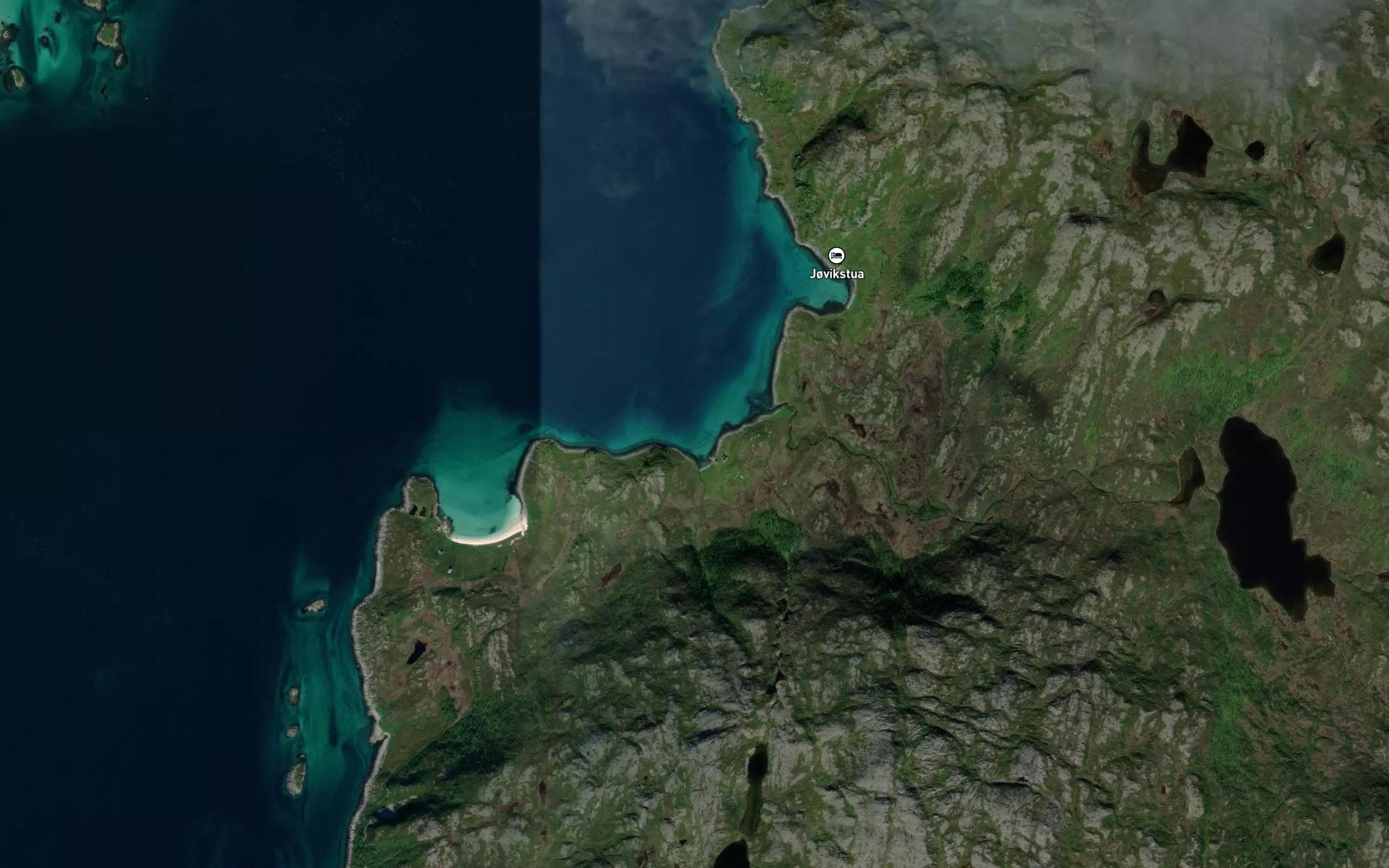 Satellite map of the Bokkhallar