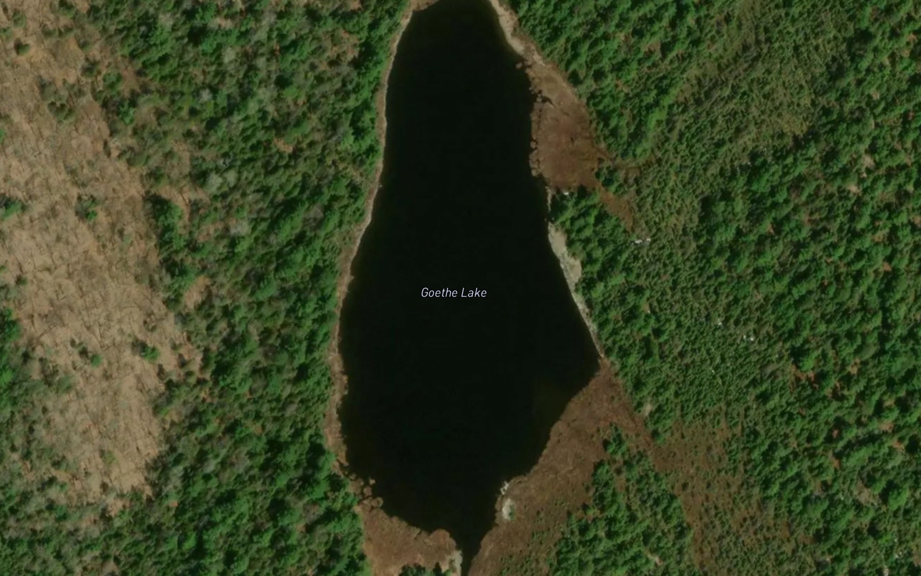 Satellite map of the Goethe Lake