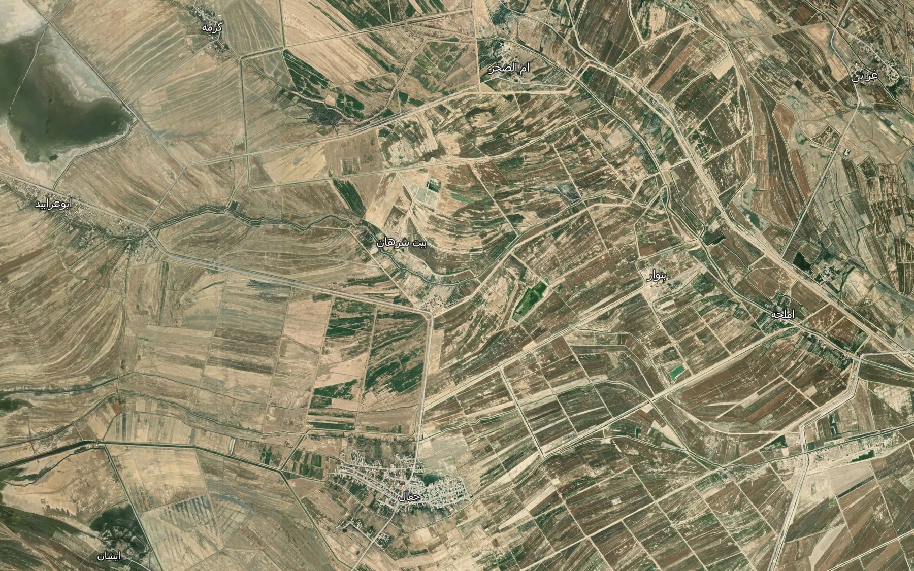 Satellite map of the Nahr-e Garma