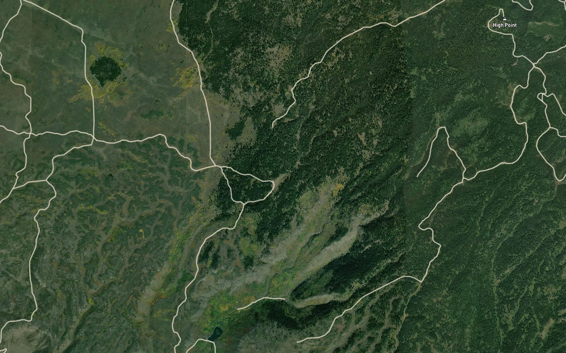 Satellite map of the Jackson Mill Spring
