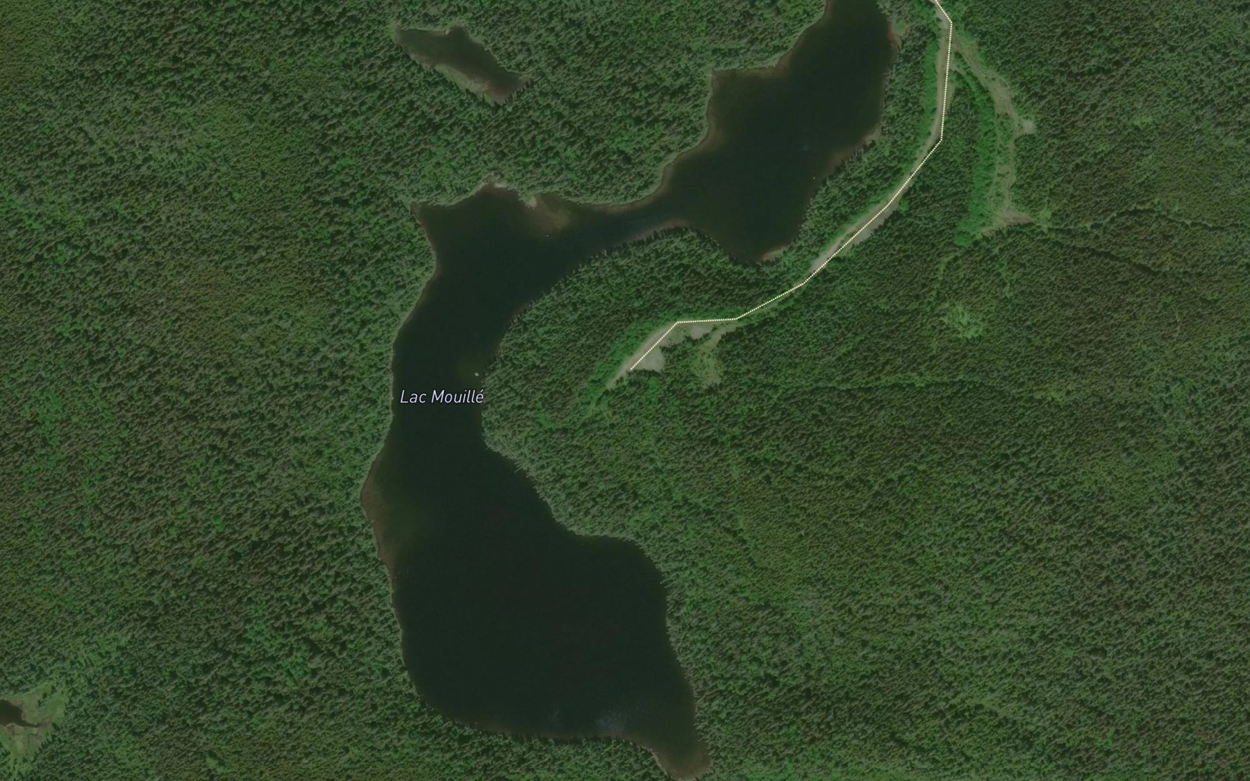 Satellite map of the Lac Mouille