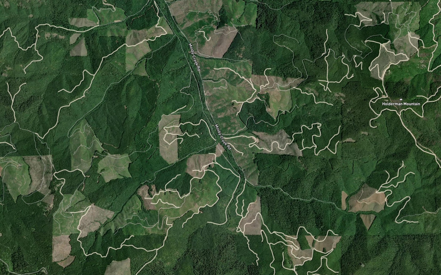 Satellite map of the Cove Creek