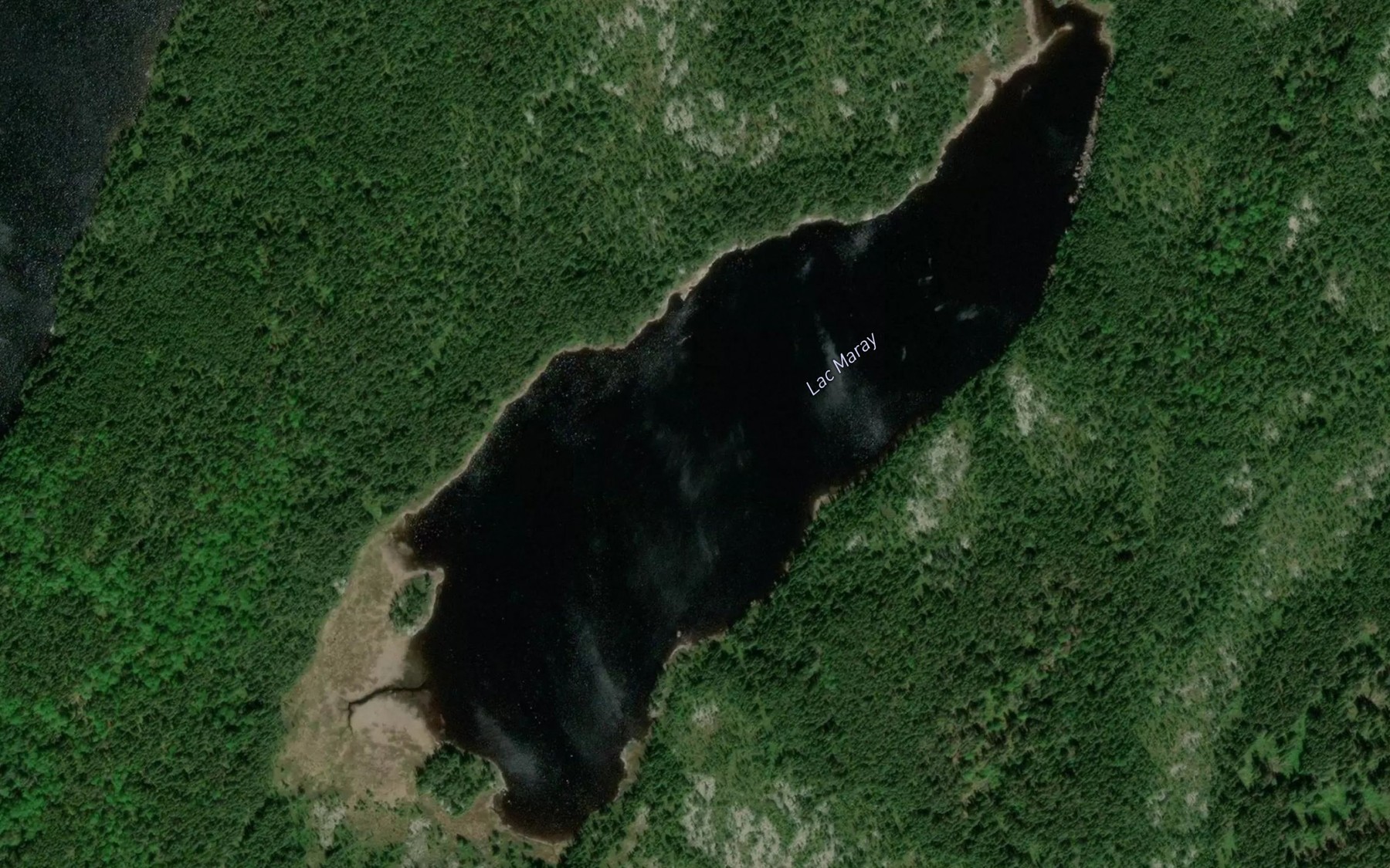 Satellite map of the Lac Maray