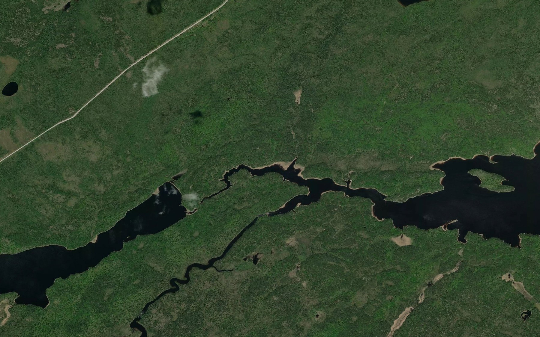 Satellite map of the Wapesi River