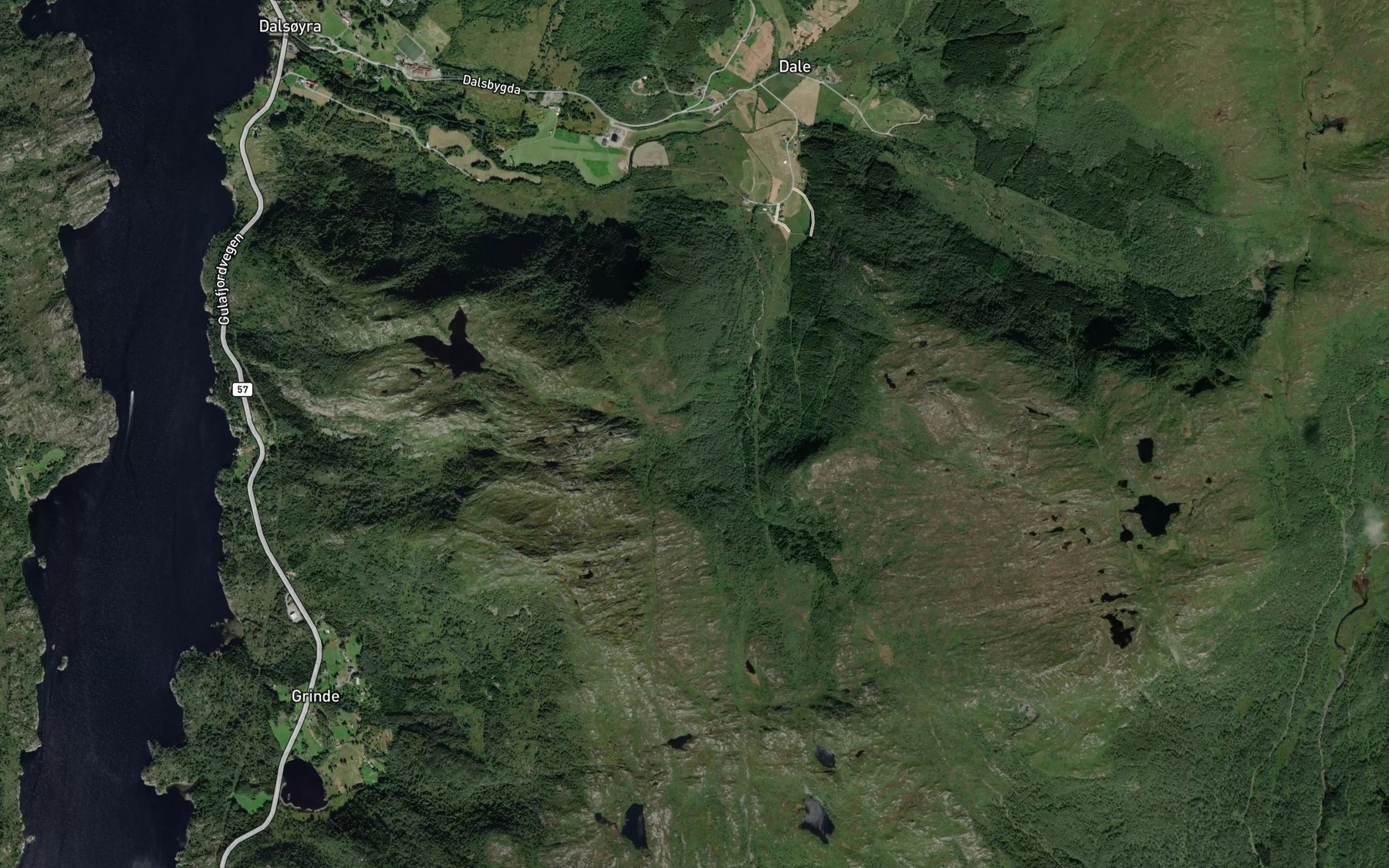 Satellite map of the Galtefosselva