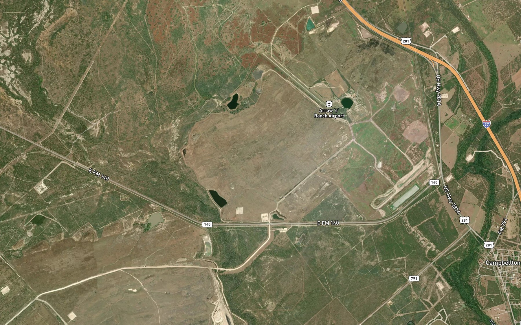 Satellite map of the Big Lake