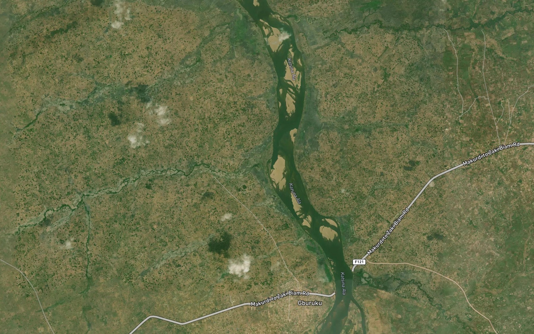 Satellite map of the River Ancha