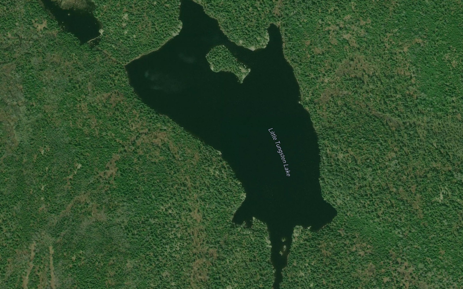 Satellite map of the Little Tungsten Lake