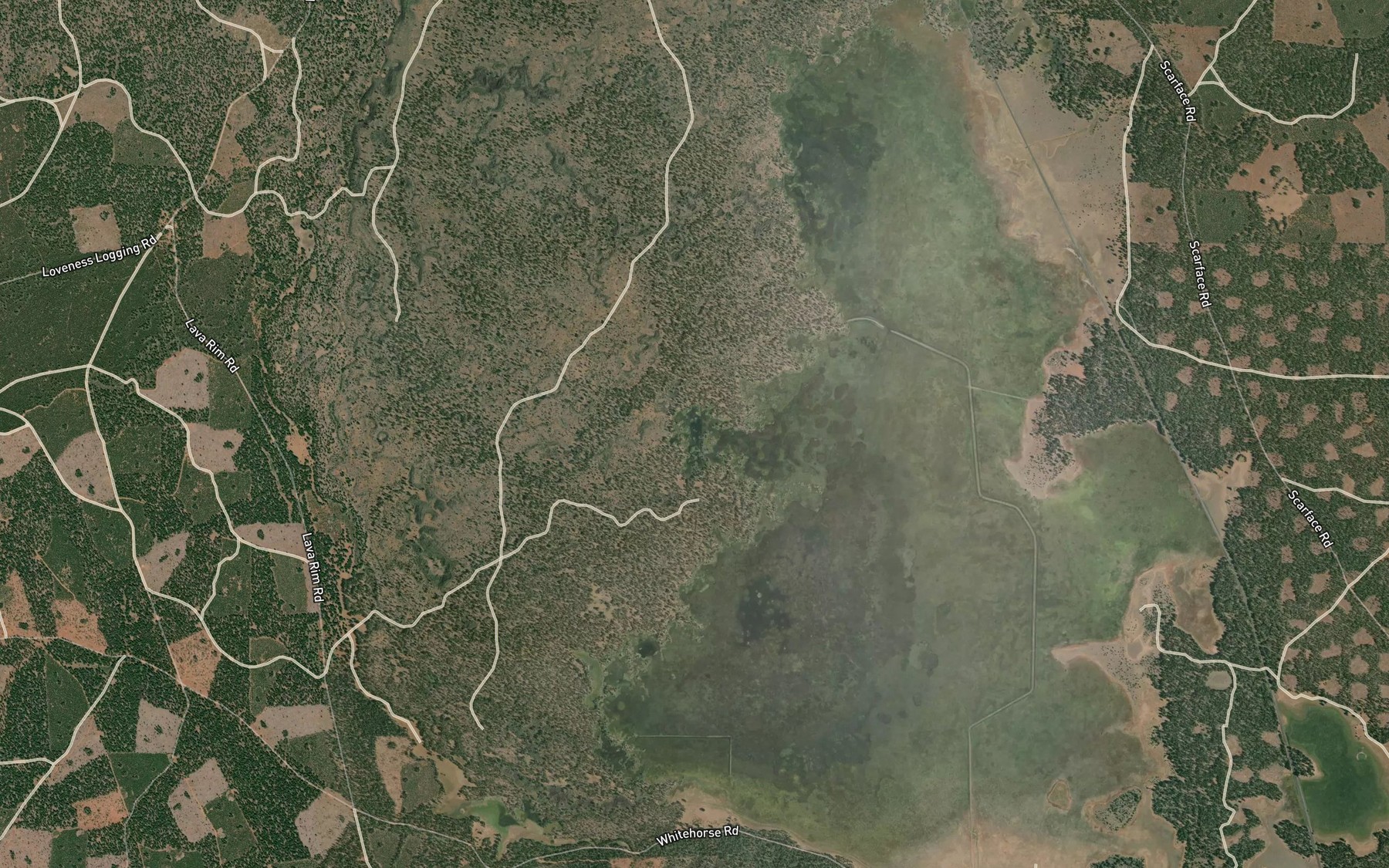 Satellite map of the Duck Hole