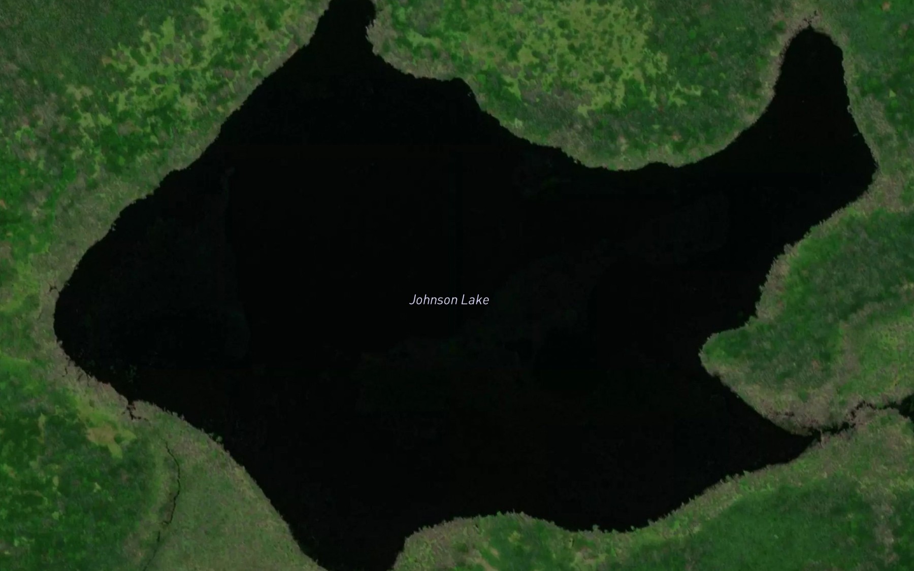 Satellite map of the Johnson Lake
