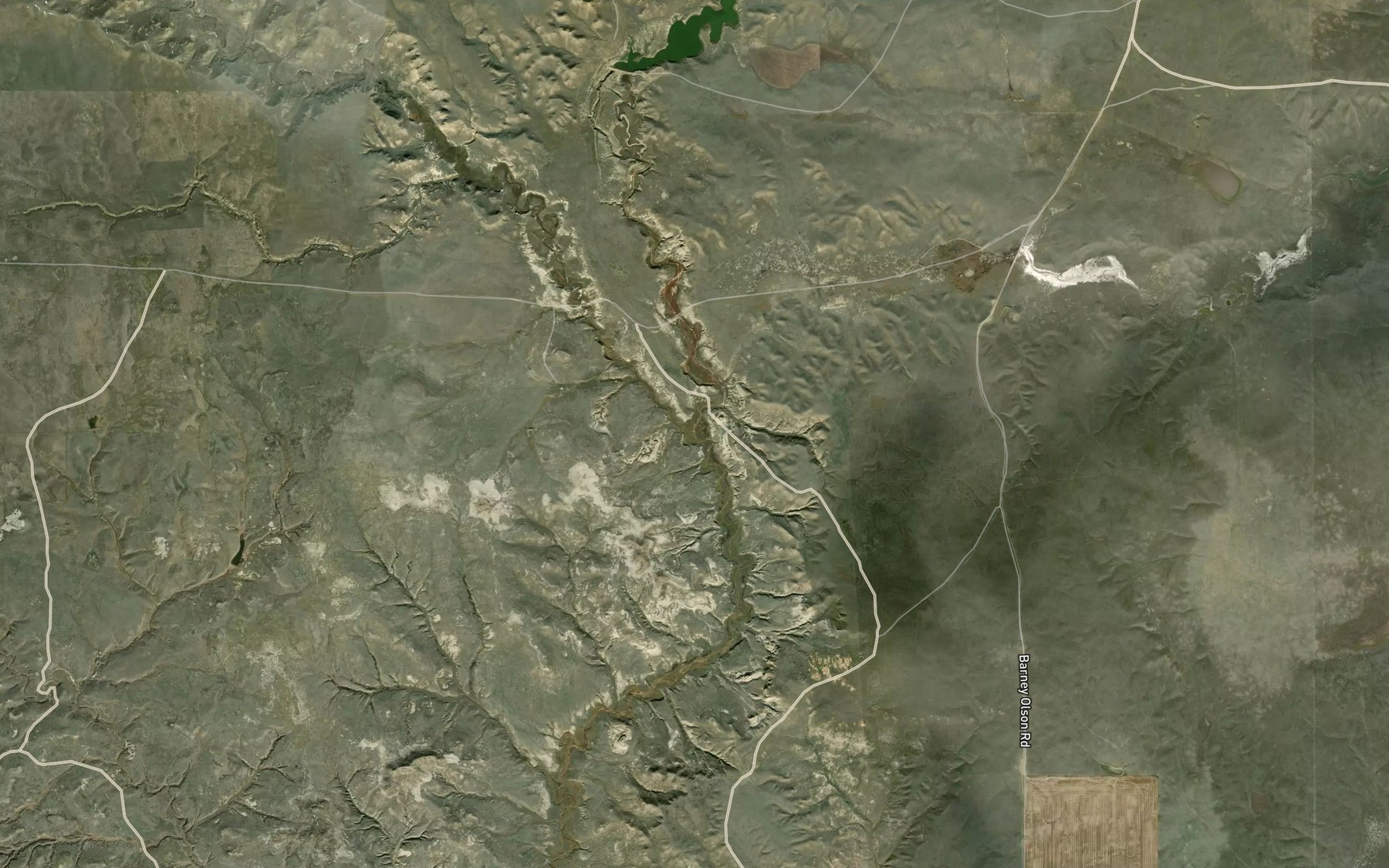 Satellite map of the Rattlesnake Creek