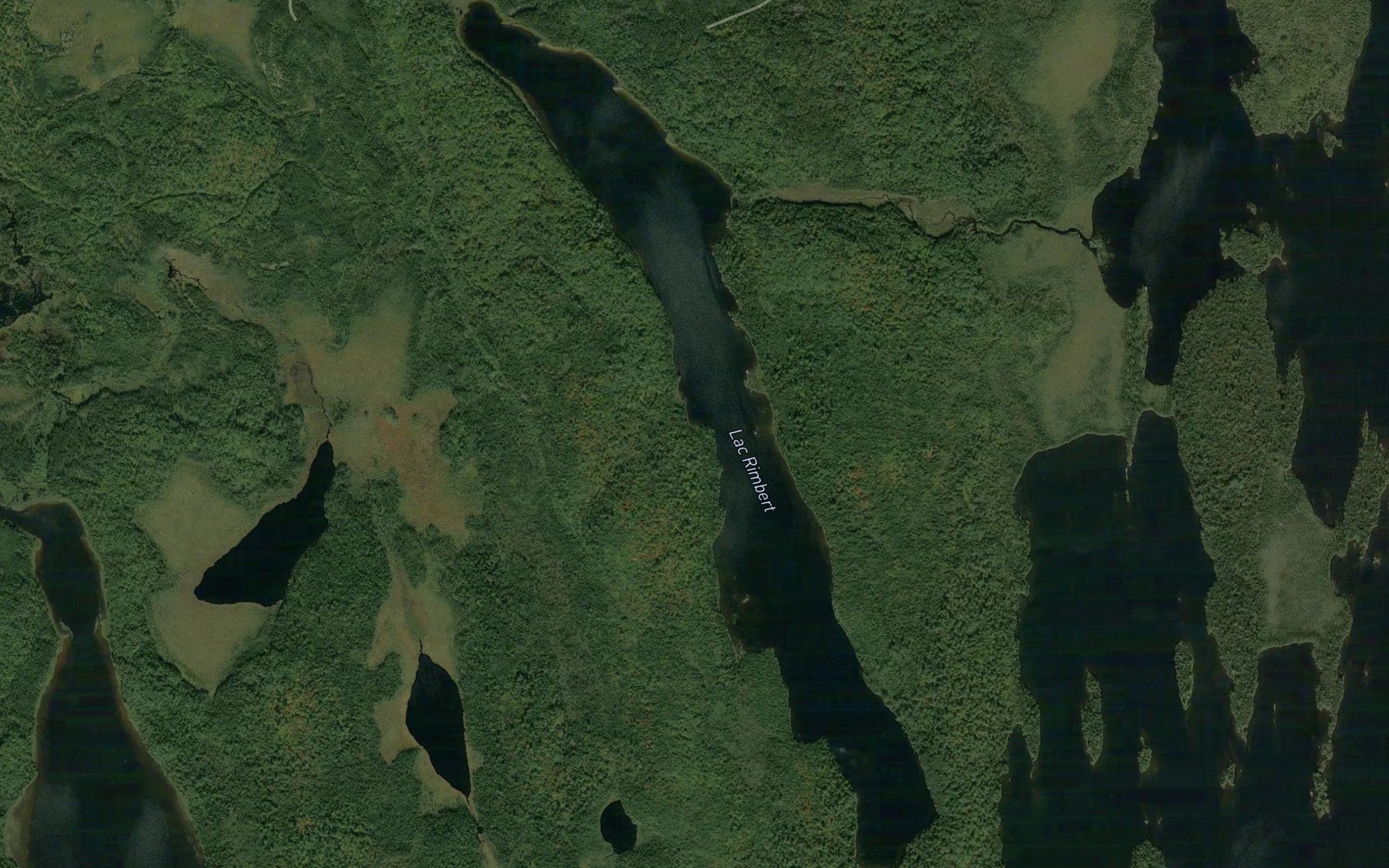 Satellite map of the Lac Rimbert