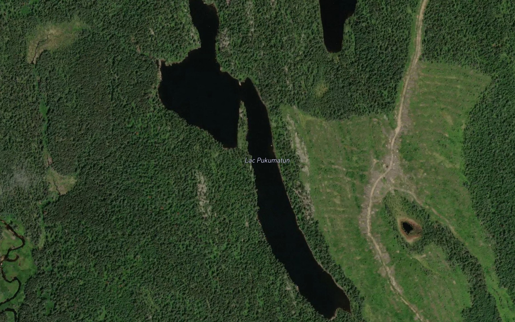 Satellite map of the Lac Pukumatun