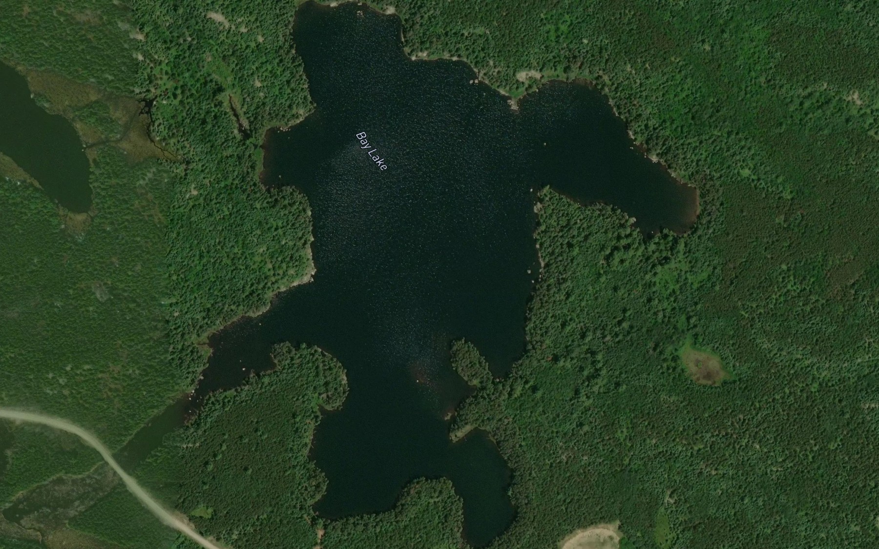 Satellite map of the Bay Lake