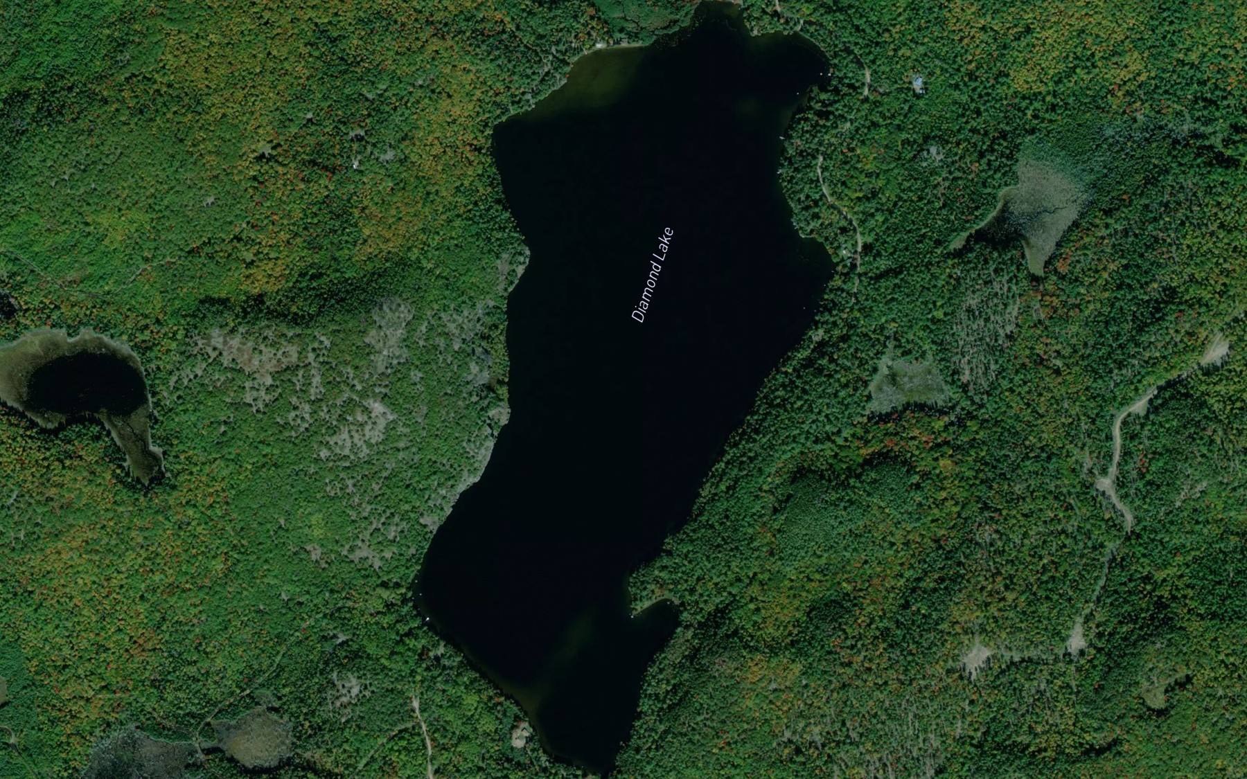 Satellite map of the Diamond Lake