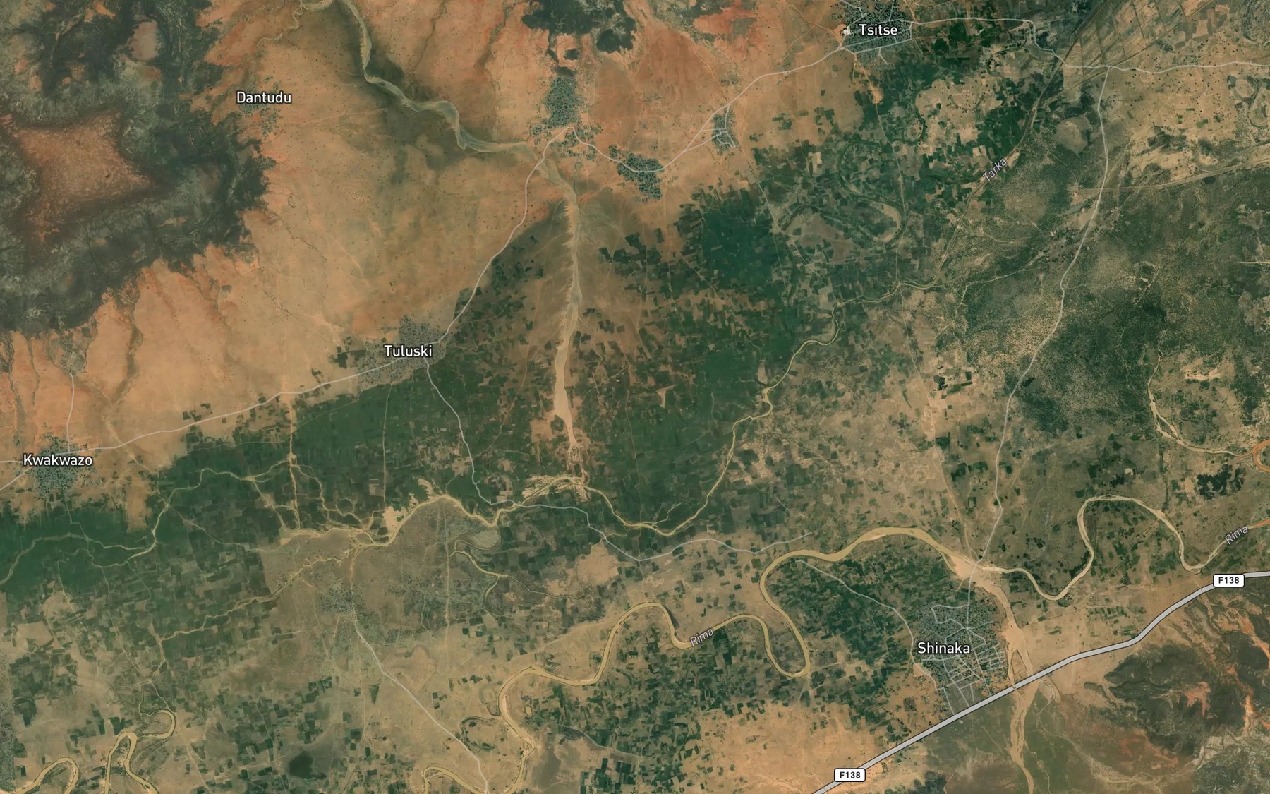 Satellite map of the River Majiya