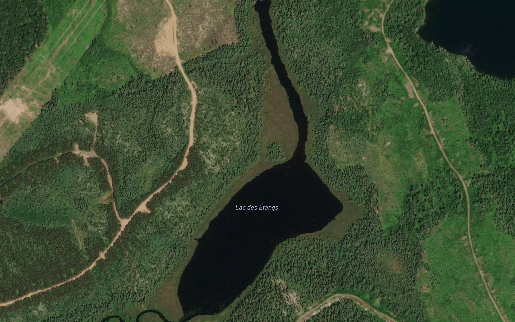 Satellite map of the Lac des Etangs