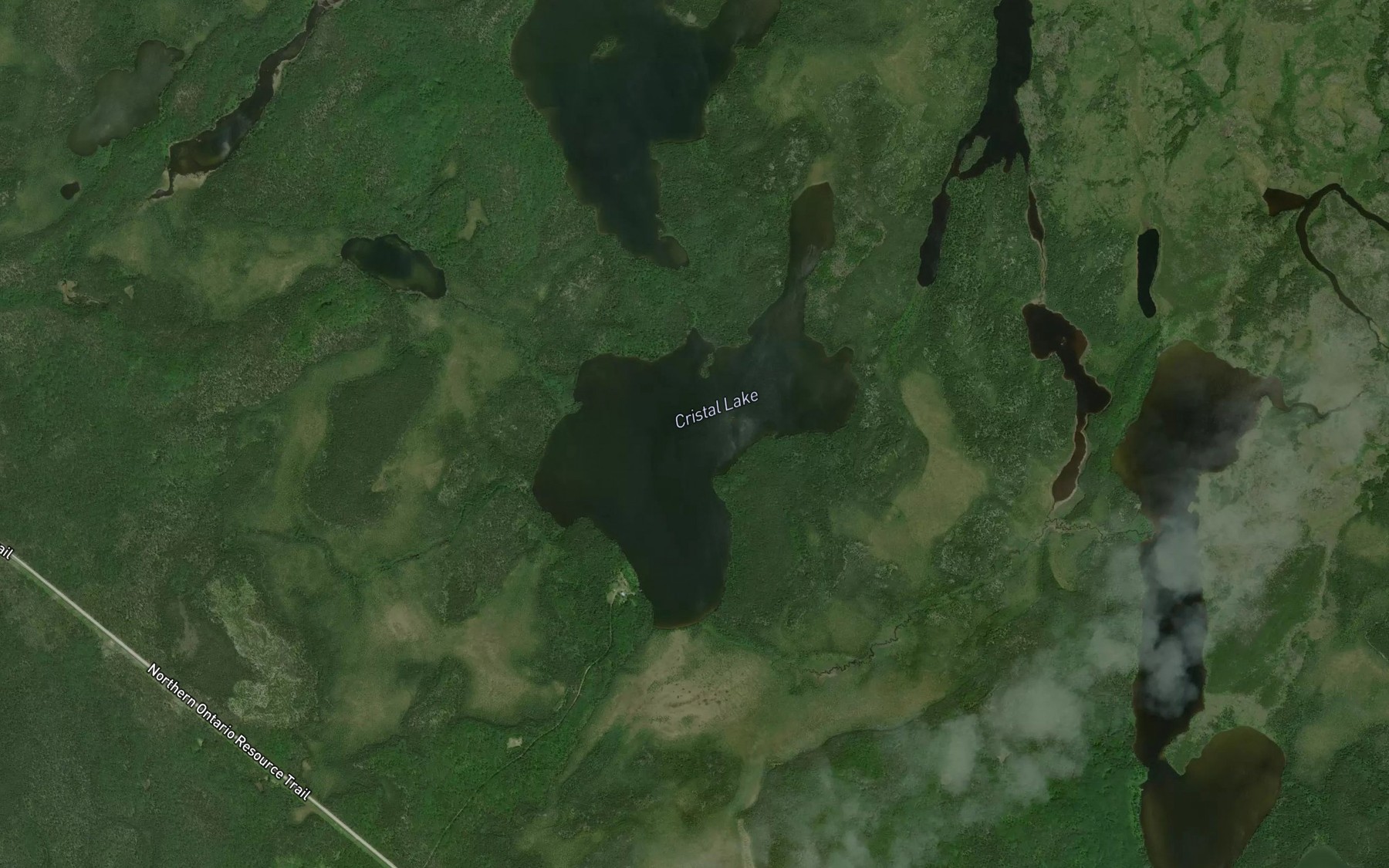 Satellite map of the Cristal Lake