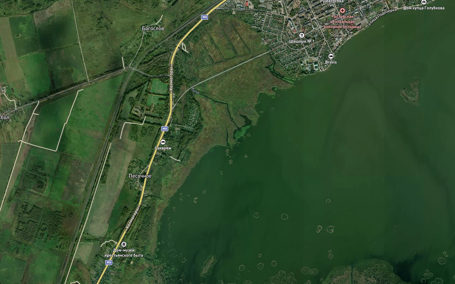 Satellite map of the Ishnya