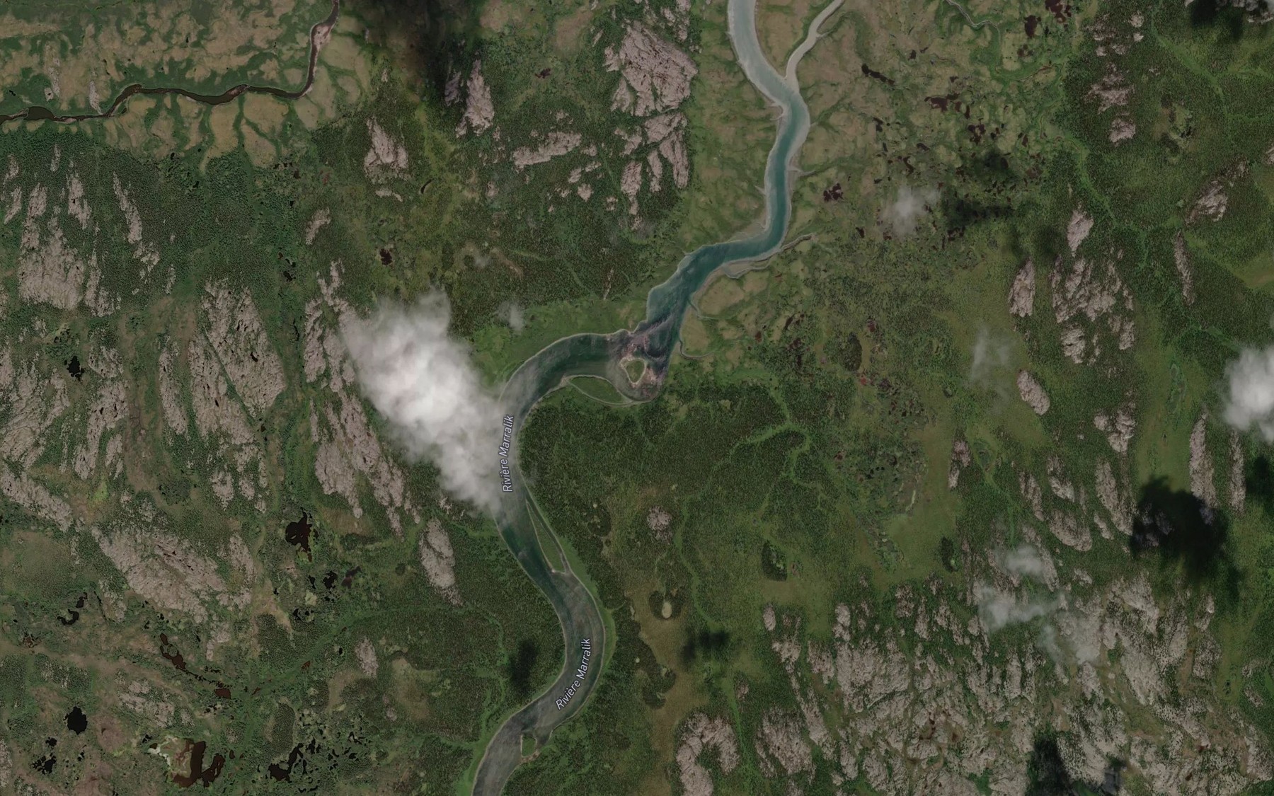 Satellite map of the Rapides Sarvakuluk Qikirtalik
