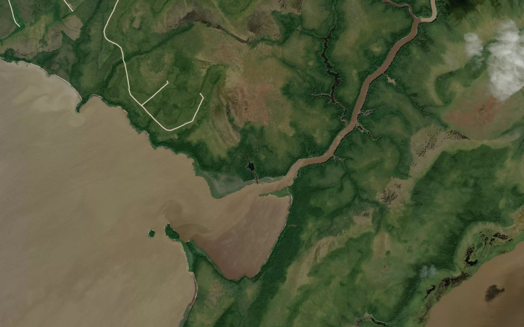 Satellite map of the Riviere Muskiki
