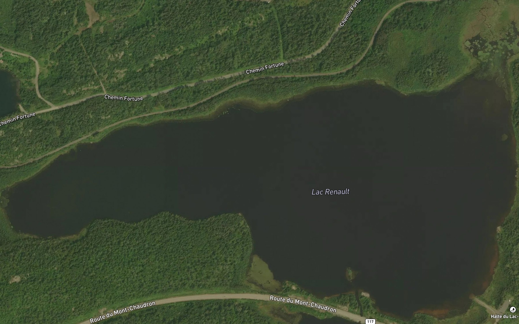 Satellite map of the Lac Renault
