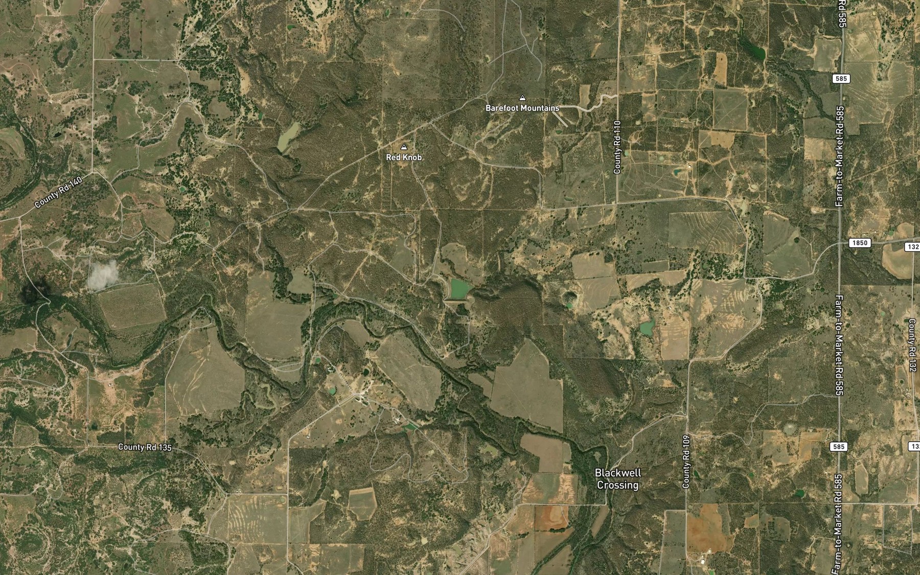 Satellite map of the Soil Conservation Service Site 2 Reservoir