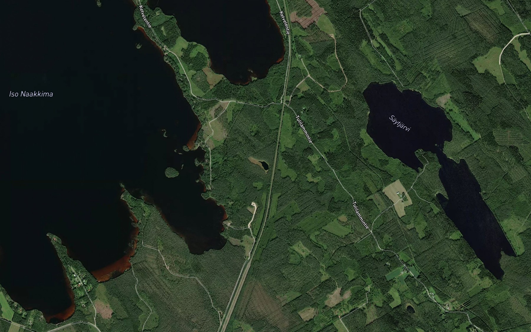 Satellite map of the Tarpattilampi
