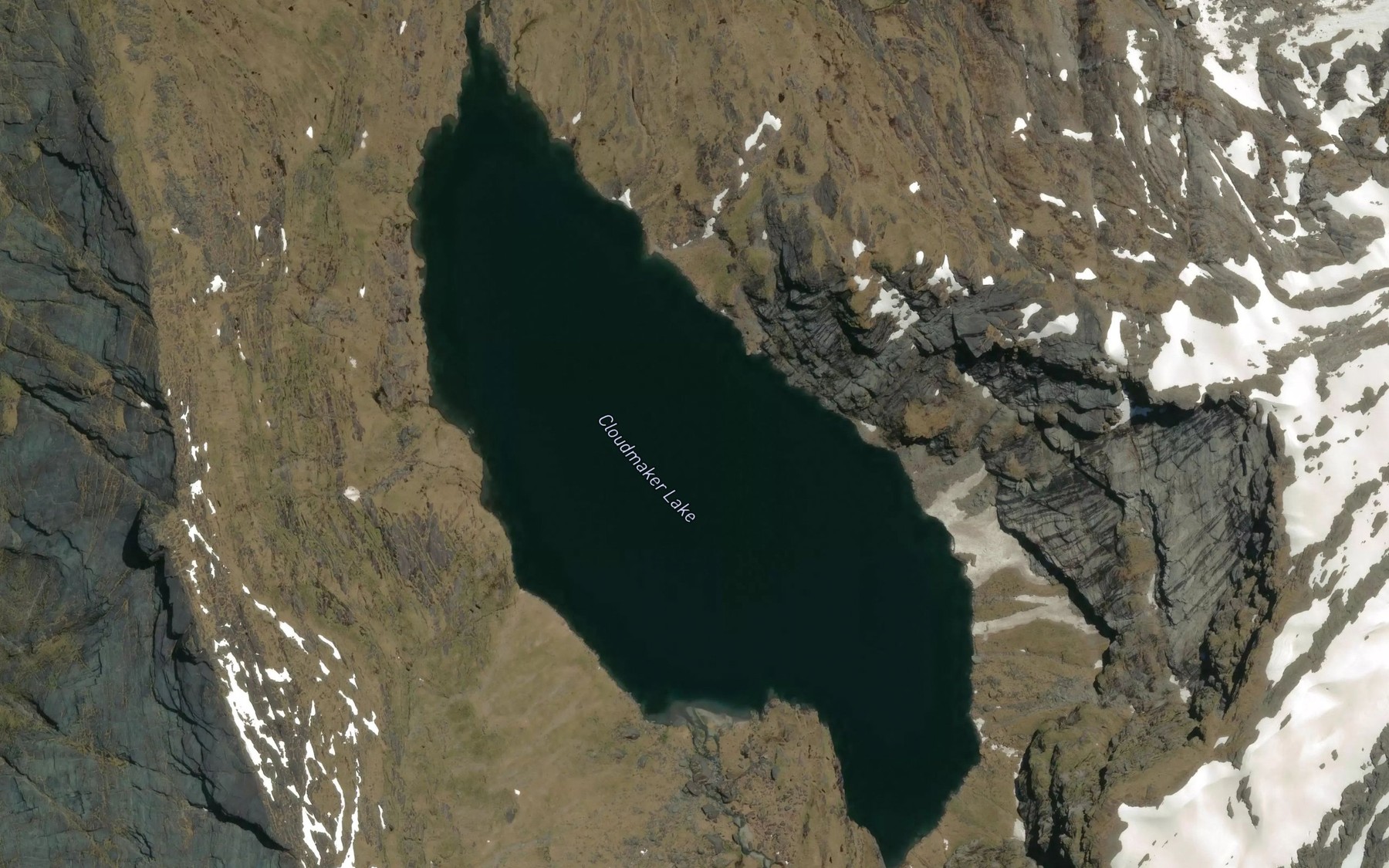 Satellite map of the Cloudmaker Lake