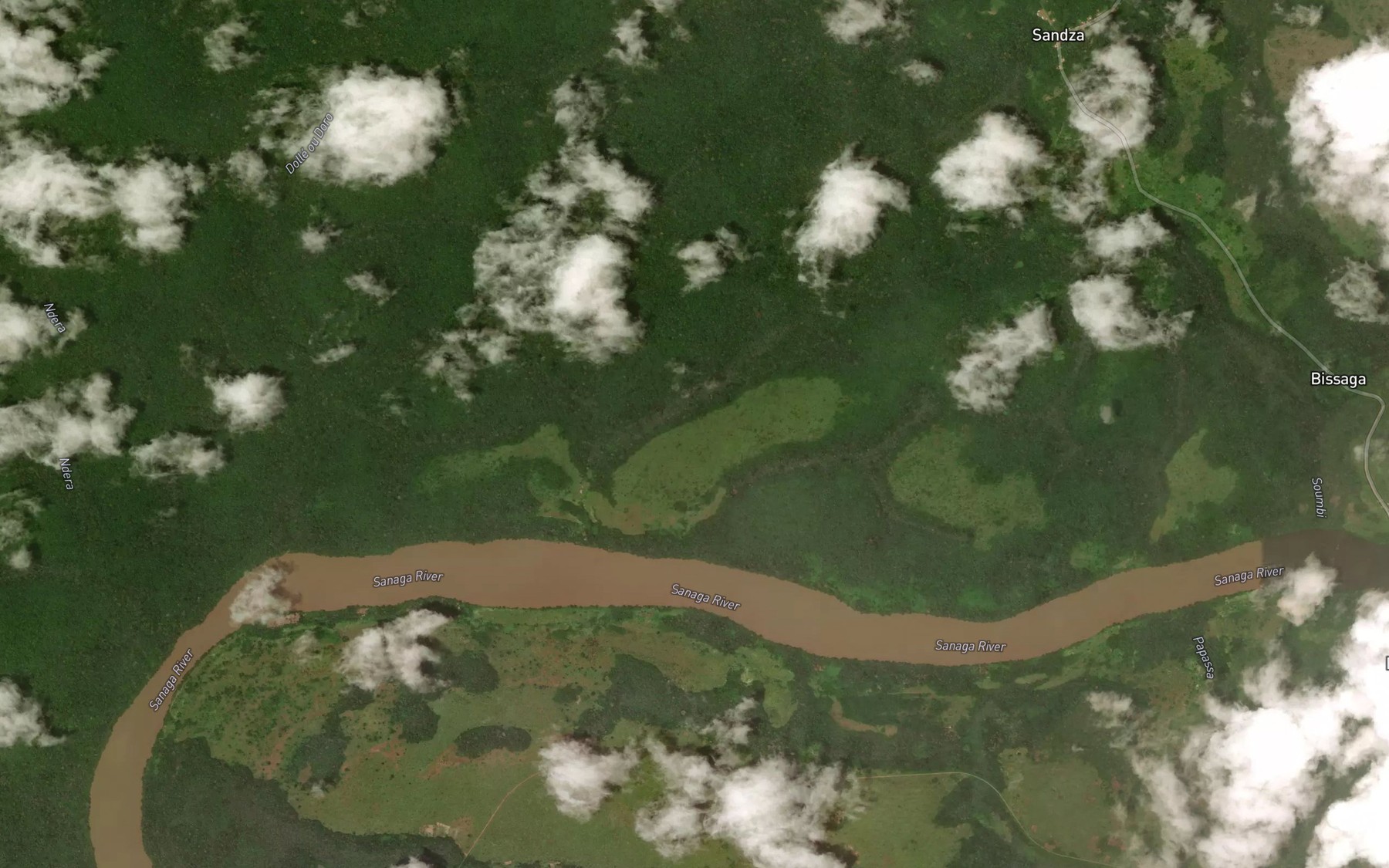 Satellite map of the Djogone