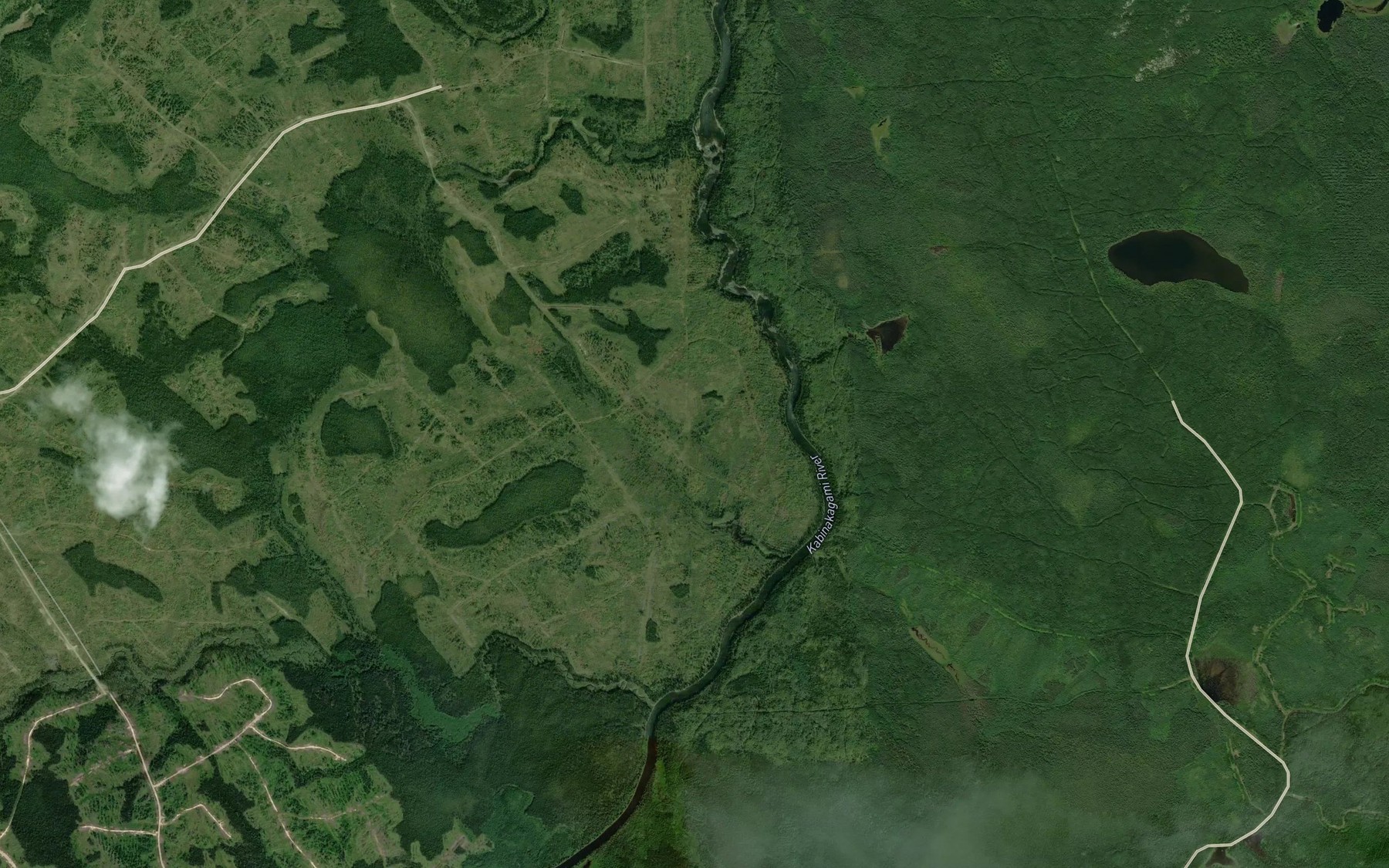 Satellite map of the Monte Creek
